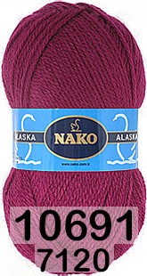 Пряжа Nako Alaska 10691 бордовый