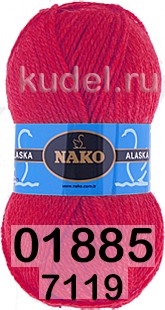 Пряжа Nako Alaska 01885 красный