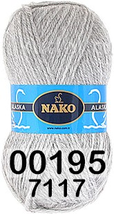 Пряжа Nako Alaska 00195 св.серый