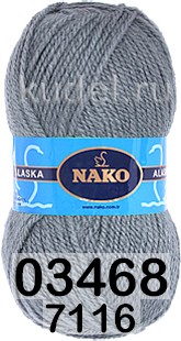 Пряжа Nako Alaska 03468 серый
