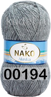 Пряжа Nako Alaska 00194 серый туман