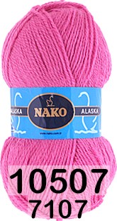 Пряжа Nako Alaska 10507 ярко-розовый