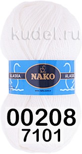 Пряжа Nako Alaska 00208 белый
