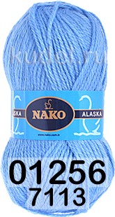 Пряжа Nako Alaska 01256 голубой