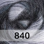 Пряжа YarnArt angora active 840 черно-серо-св.серый