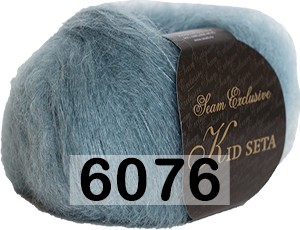 Пряжа Сеам KID SETA 6076 серое небо