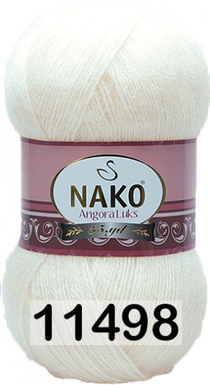 Пряжа Nako Angora Luks 11498 МОЛОЧНЫЙ