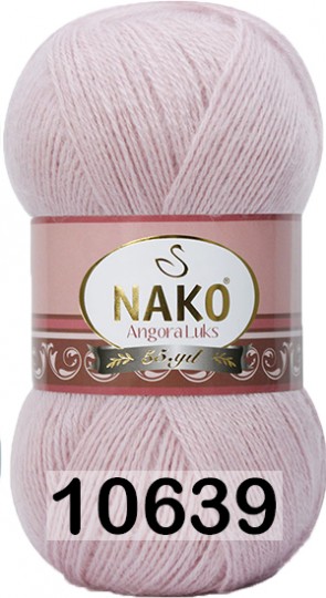 Пряжа Nako Angora Luks 10639 св.розовый