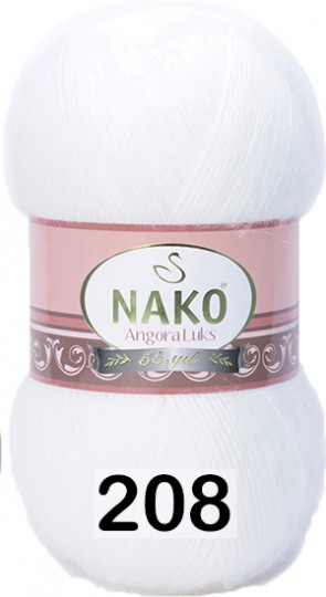 Пряжа Nako Angora Luks 02250 бежево-розовый