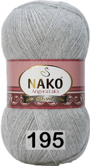 Пряжа Nako Angora Luks 03468 т.металлический серый