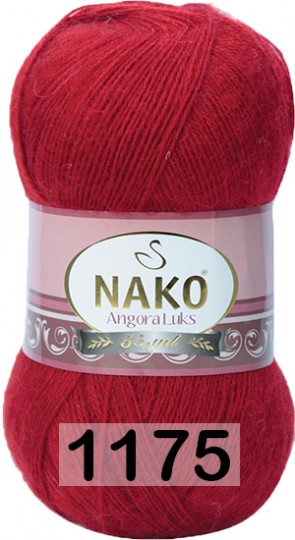 Пряжа Nako Angora Luks 01175 т.красный