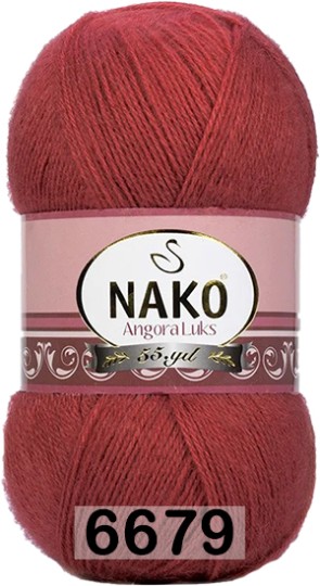 Пряжа Nako Angora Luks 06679 кармин