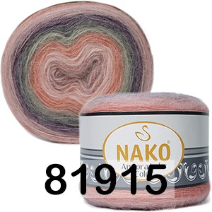 Пряжа Nako ANGORA LUKS COLOR 81915 розов.красн.фиолет.
