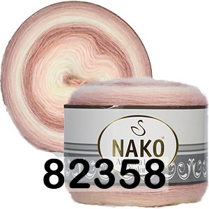 Пряжа Nako ANGORA LUKS COLOR 82358 бел.пыльно-розовый