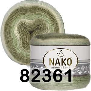 Пряжа Nako ANGORA LUKS COLOR 82361 серо-зеленый