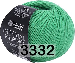 Пряжа Yarnart Imperial Merino 3332 яркая зелень