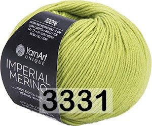 Пряжа Yarnart Imperial Merino 3331 зелень