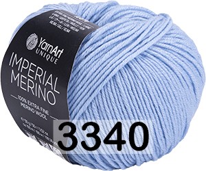 Пряжа Yarnart Imperial Merino 3340 голубой