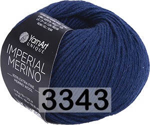 Пряжа Yarnart Imperial Merino 3343 т.синий