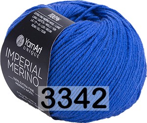 Пряжа Yarnart Imperial Merino 3342 синий