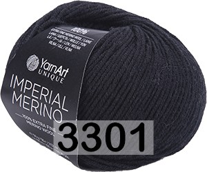 Пряжа Yarnart Imperial Merino 3301 черный