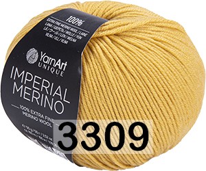 Пряжа Yarnart Imperial Merino 3309 св.горчица