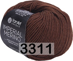 Пряжа Yarnart Imperial Merino 3311 коричневый