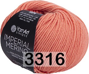 Пряжа Yarnart Imperial Merino 3316 кораллл