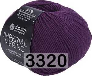 Пряжа Yarnart Imperial Merino 3320 т.фиолетовый