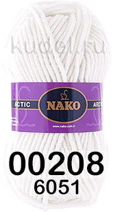 Пряжа Nako Arctic 00208(6051) белый