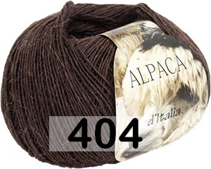 Пряжа Сеам Alpaca Italia 404 горький шоколад