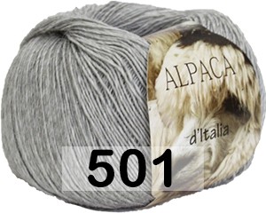 Пряжа Сеам Alpaca Italia 501 св.серый