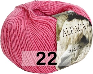 Пряжа Сеам Alpaca Italia 22 ярко розовый