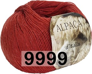 Пряжа Сеам Alpaca Italia 9999 терракотовый красный
