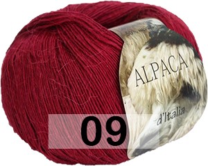 Пряжа Сеам Alpaca Italia 09 т.красный
