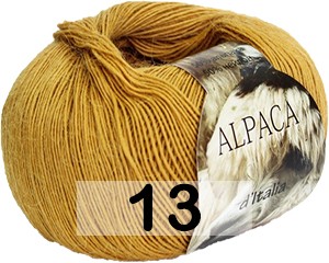 Пряжа Сеам Alpaca Italia 13 старое золото