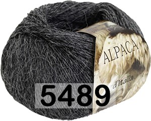 Пряжа Сеам Alpaca Italia 5489 графитовый с сединой