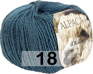 Пряжа Сеам Alpaca Italia 18 т.морская волна