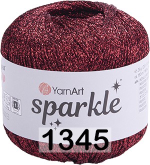 Пряжа YarnArt Sparkle 1345 т.красный