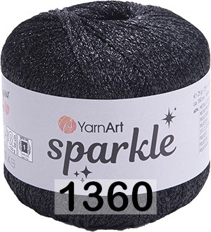 Пряжа YarnArt Sparkle 1360 черный