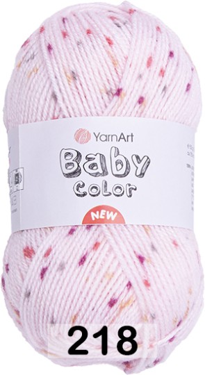 Пряжа YarnArt Baby Color 218 розовый - серый-фуксия-желтый