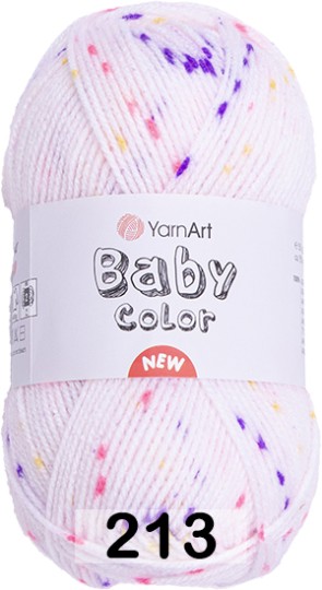 Пряжа YarnArt Baby Color 213 бл.роз.- фиолет-роз-желтый