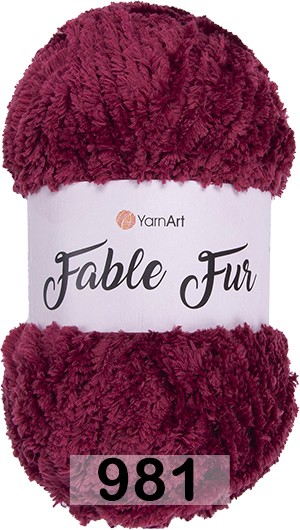 Пряжа YarnArt Fable Fur 981 ягодный