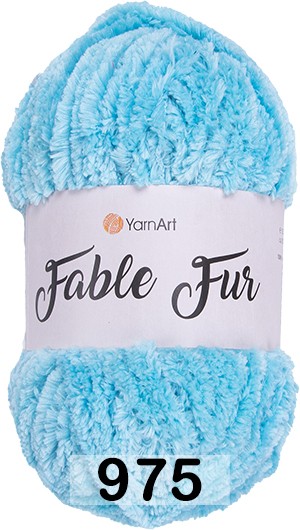 Пряжа YarnArt Fable Fur 975 бирюзовый