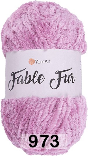 Пряжа YarnArt Fable Fur 973 т.розовый
