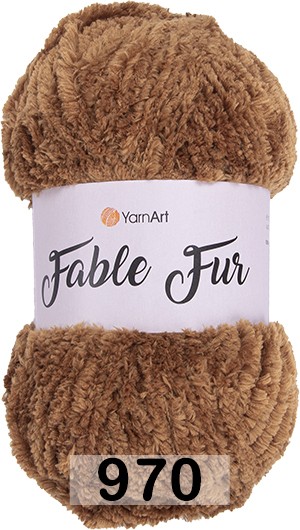 Пряжа YarnArt Fable Fur 970 охра