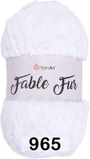Пряжа YarnArt Fable Fur 965 белый