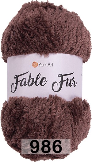 Пряжа YarnArt Fable Fur 986 корица