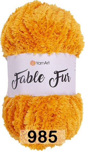 Пряжа YarnArt Fable Fur 985 апельсин
