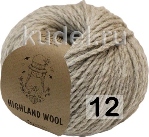 Пряжа Сеам Highland Wool 12 средне бежевый